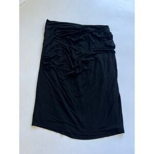 MM. Lafleur Black Ruched Stretch Skirt Womens Size XL Career Office